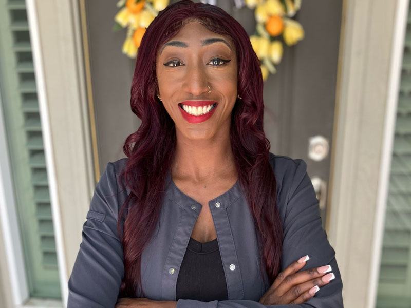 Outdoor garden space at Amber Crest